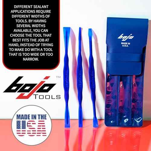 Bojo Tools - 3-Piece Plastic Sealant Smoothing Tool Kit in Pouch - Medium Duty