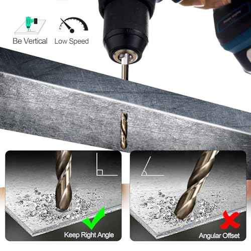 1/4 Hex Shank Cobalt Drill Bit Set 16Pcs 1/16"-1/4", M35 HSS Impact Driver Drill Bits for Metal and Hardened Steel, with Indexed Storage Case
