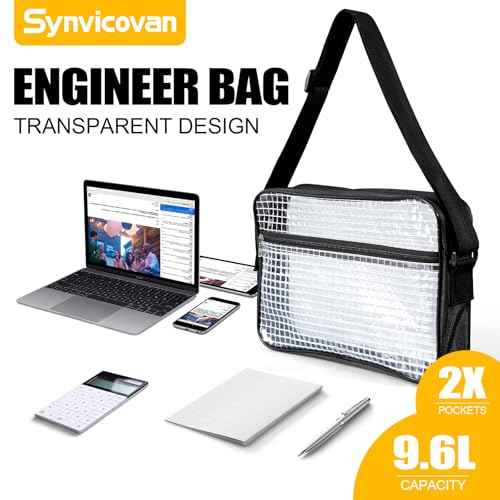 15.7 Inch Tool Bag-Transparent & Anti-static Cleanroom Engineer Bag for Work and Travel£¨fabric shoulder straps£©