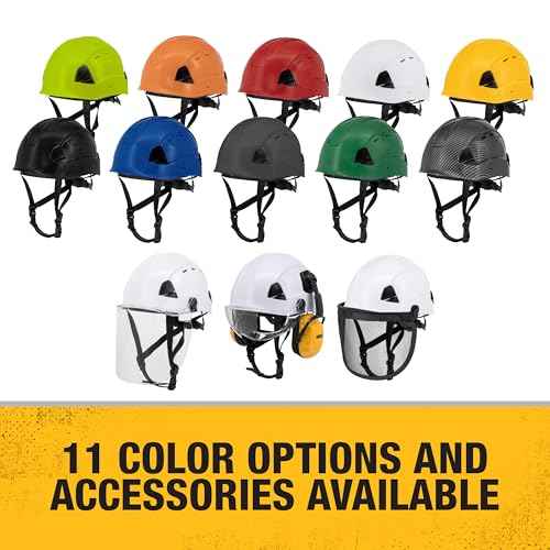 DEWALT DPG22V Yellow Type II Class C 4-Point Ratcheting Vented Safety Helmet