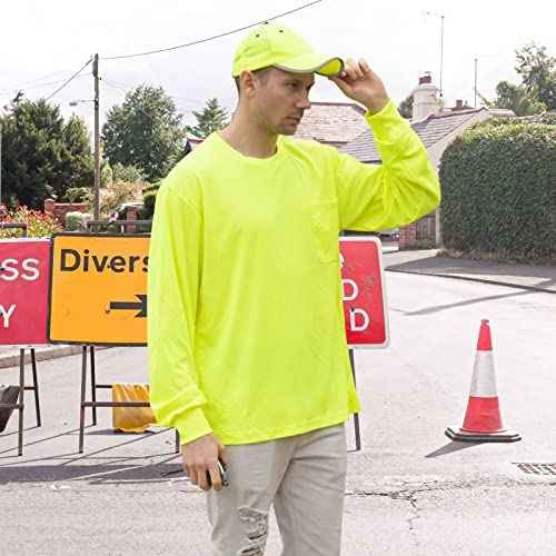 A-SAFETY High Visibility Safety Customize Logo Long Sleev T-Shirt (XS-6XL)