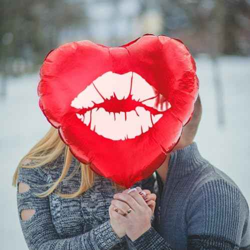 MAYJOYDIY 4pcs Lip Stencil Kiss Lips DIY Stencil 4Sizes 6~12inch Lips Lipstick Mouth Painting Stencils Reusable Red Lips PET Stencils for Gift Album Wall Furniture Room Decor Summer T-Shirts