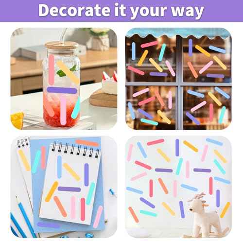 AOWDIAO 300 Pcs Confetti Wall Decals - Peel and Stick Sprinkle Vinyl Stickers for Kids Bedroom, Nursery & Party Decor