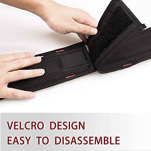 AISENIN 3 inch Padded Tool Belt Work Tool Belt for Heavy Duty Work (Red)