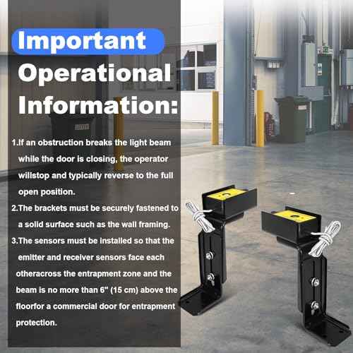 CPS-U Commercial Photo Eyes Compatible with LiftMaster CPS-U Safety Sensors Door Operators,Fit for LiftMaster Models FDC, FDCL, FDO, LGE, Medium Duty Logic, Logic 3, Logic 4, Logic 5.0