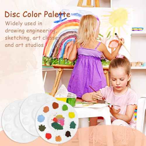 20 Pack Paint Tray Palettes for Kids, Plastic White Palettes for Students, Paint Holder, Paint Supplies