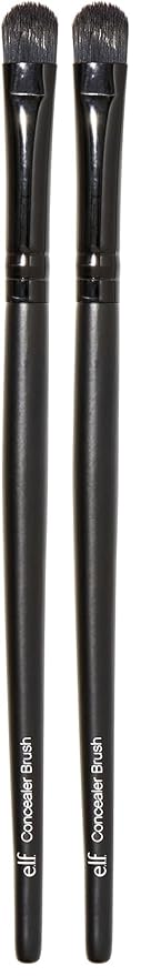 e.l.f. Concealer Brush, Flat Makeup Brush For Concealing Imperfections, Vegan & Cruelty-Free (Pack of 2)