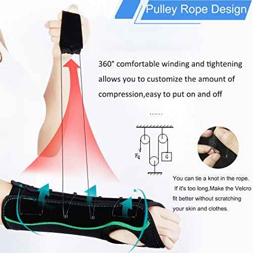 Forearm and Wrist Support Splint Brace 10.62" Length Reversible Wrist Brace for Carpal Tunnel for Men Women, Arm Compression Brace for Night Splint(Update Right & Left, Freesize)