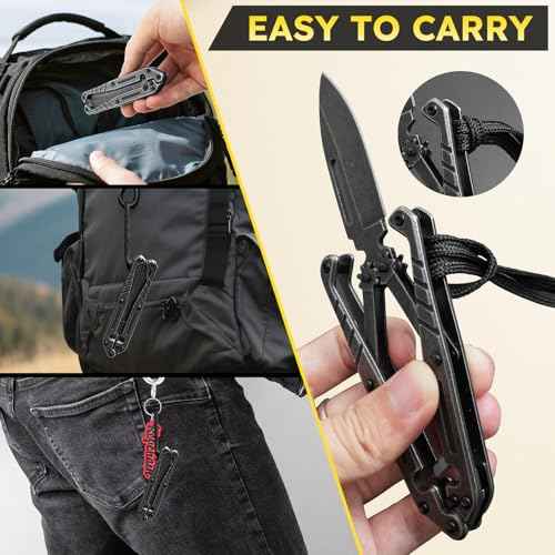 EDC Folding Pocket Knife, Box Cutter with 2.25 Inch Blade£¬EDC Gadgets for Everyday Carry, Heavy Duty Stainless Steel Utility Knife Outdoor Use, Gifts for Men