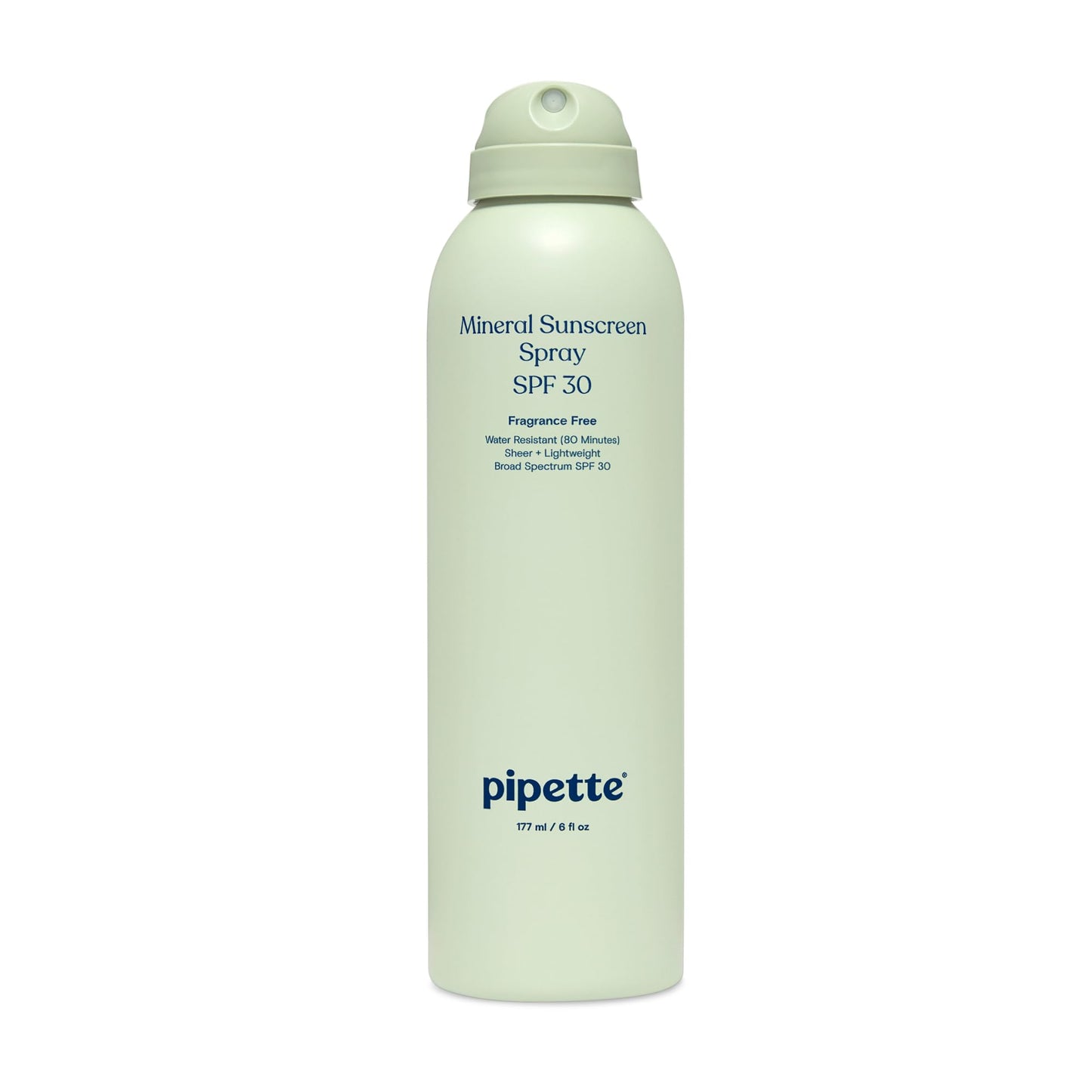 Pipette Baby Mineral Sunscreen Spray SPF 30, 6 oz, Water-resistant Non-nano Zinc Oxide Mineral Sunscreen, UVB/UVA Sunblock for Kids, Safe for Sensitive Skin
