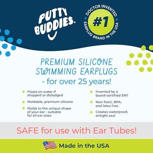 Earvolution Ear Band-It Ultra Premium Swimming Headband and Swimmers Ear Plugs Bundle - Invented by Ear, Nose, and Throat Physician - Made in USA - Custom Anti-Slip Grip Neoprene - Hot Pink - Large