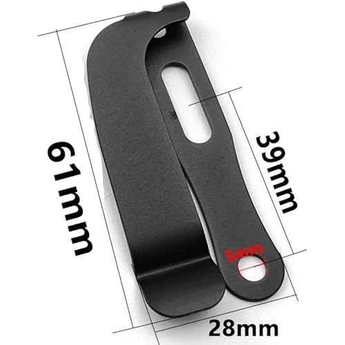 A Set Black Belt Clip Knife Sheath, Metal Kydex Holster Waist Clips, Kydex Knife Sheath Kit, Knife Clip Replacement, Metal Belt Clip for Knife Sheaths, Holster Making
