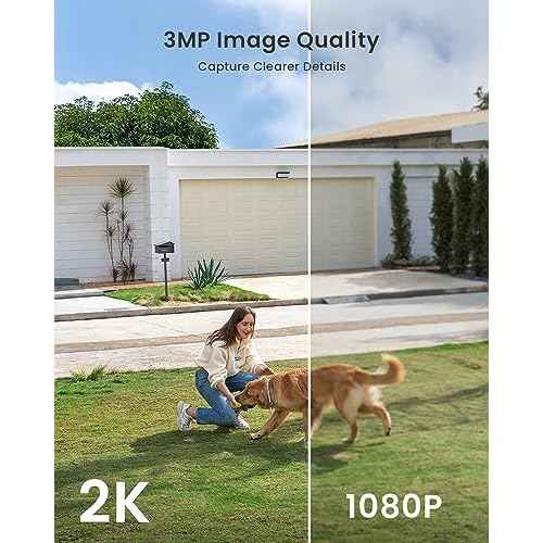 ieGeek Security Cameras Wireless Outdoor, 2K 3MP Battery Powered WiFi Security Camera with Spotlight & Siren Alarm, 2-Way Audio, Color Night Vision, AI Detection for Home Security, Works with Alexa