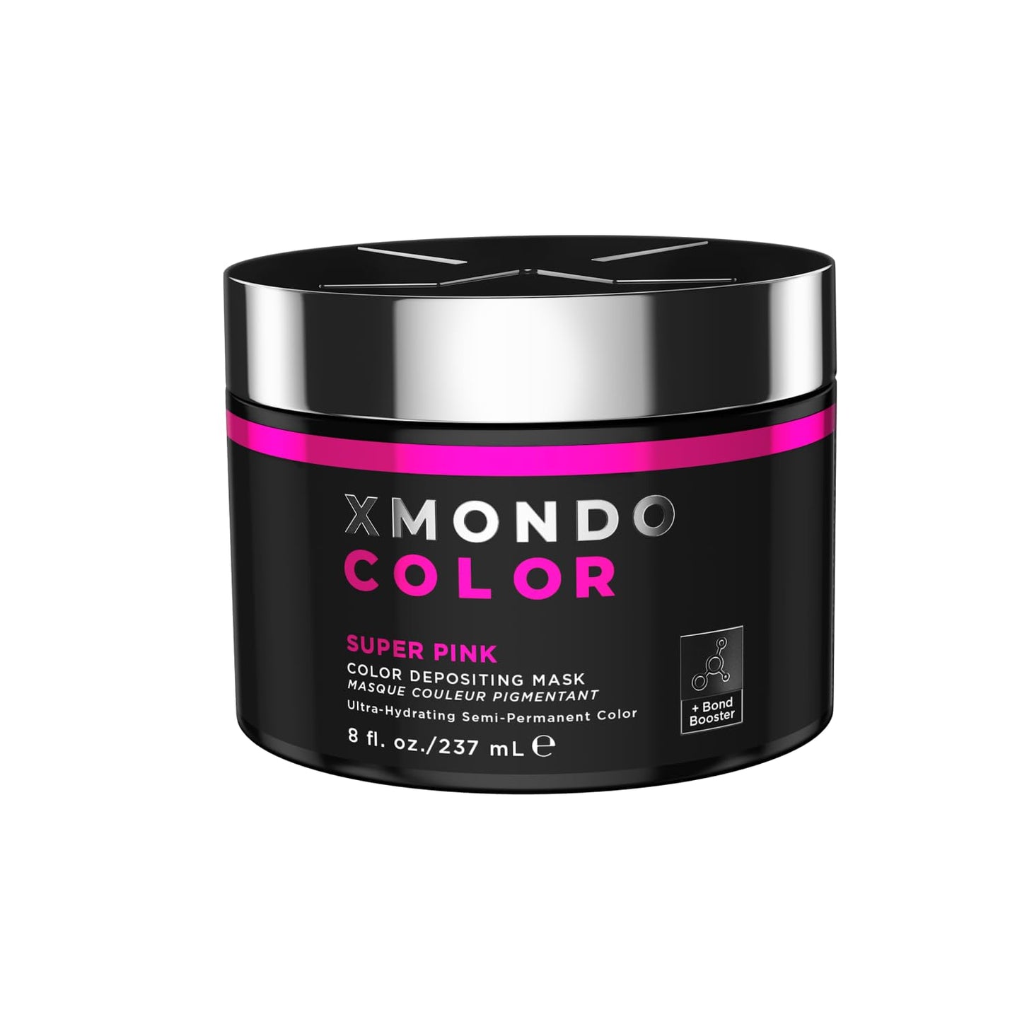 XMONDO Hair Color Super Pink Hair Healing Semi Permanent Color | Vegan Formula with Hyaluronic Acid to Retain Moisture, and Bond Boosting Technology, 8 Fl Oz