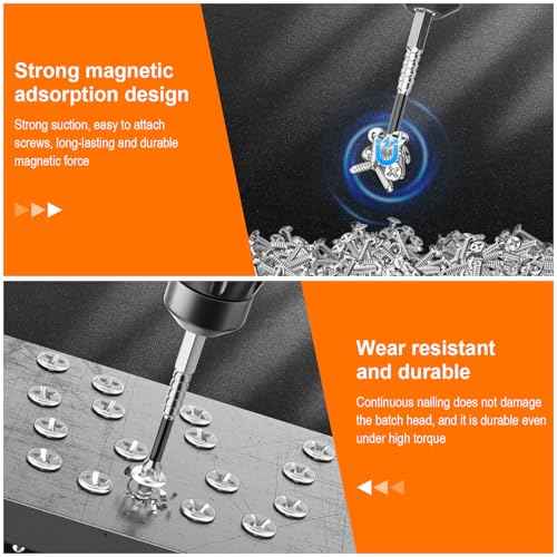 High Magnetic Screwdriver Drill Bit Set - 6pcs K5 Impact Resistant Non Slip Bit - Screwdriver Bit Set - Magnetic Screwdriver Set - 25 50 65 70 90 150mm (6pcs)