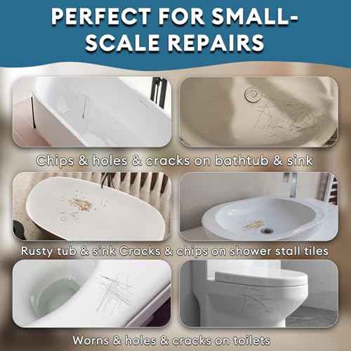 Tub and Tile Paint High-Gloss, Quadence White Touch Up Porcelain Paint Repairs Scratches, Dents, Cracks and Spots on Tile, Porcelain, Acrylic, Enamel, Cast Iron, Bathtub, Sinks and Toilets, 1.23 Fl Oz