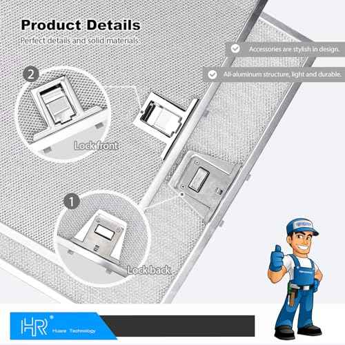 Range Hood Filter Replacement, 30 In Pyramid Wall Mount Range Hood Filters Replacement, Vissani-WA0575, Grease Filters 13.54x14.41Inch (344x366mm), Aluminum Vent Filter from Huare Technology, 2PCS