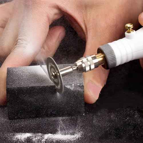 20 pcs Diamond Cutting Wheel Cut Off Discs Coated(22mm) with 4pcs 3mm Mandrel and Screwdriver for Dremel Rotary Tool