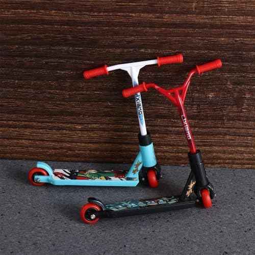 2Pcs Finger Scooter Mini Two Wheel Toys,Mini Scooters Finger Board Accessories,Tiny Trick Scooter for Party Favors,Finger Training,Birthday Gifts,Magic Kits and Accessories,Juggling Sets,