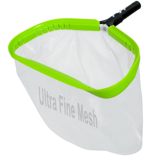 Pool Net,Professional Ultra Fine Mesh Pool Leaf Skimmer Nets for Silt, Sand,Pollen Debris Cleaning with Super Extra Fine Nylon Deep Bag,Heavy Duty Aluminum Frame & Handle Rake(Pole Not Included)