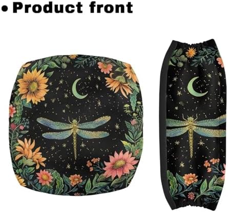 LedBack Dragonfly Floral Rollator Walker Accessories Walker Seat Covers for Ladies Roller Bar Covers Women Walkers for Seniors with Seat Cover for Seniors in Assisted Living