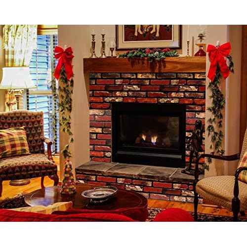 MelunMer Red Brick Peel and Stick Wallpaper 17.7¡±¡¿118¡± Self Adhesive Removable Wallpaper Red Faux Brick Contact Paper Waterproof Decorative Easily to Install Contact Paper for Kitchen Backsplash