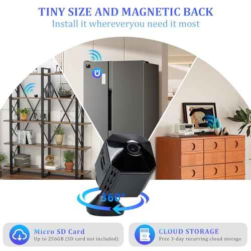 4K Camera - HD Nanny Cam for Indoor, Office, Pet - Mini Camera with App, HD Night Vision, Motion Detection Alert, Cloud & SD Storage