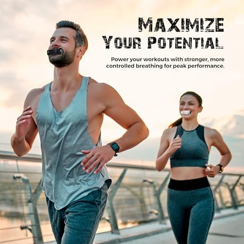 Breathing Trainer | Premium Silicone Trainer | Boost Breathing Patterns | Adjustable Resistance Levels | Compact, Portable, and Easy to Maintain (Black)