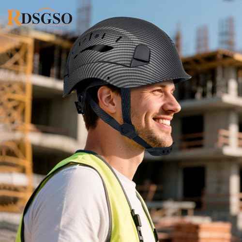 ANSI-Certified Industrial Safety Helmet RGS-6C with Adjustable Vents, 6-Point Suspension Hard Hats for Construction, Rescue, Outdoor Work