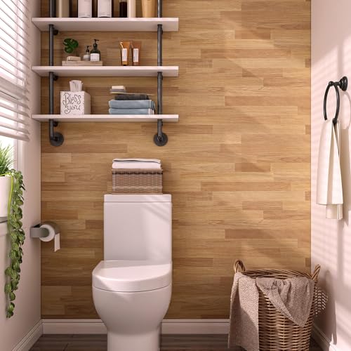 Butcher Block Countertop Contact Paper Brown Wood Grain Contact Paper Peel and Stick for Cabinets Waterproof Self Adhesive Wood Wallpaper for Kitchen Bathroom Removable Papel Tapiz 17.7"x80"
