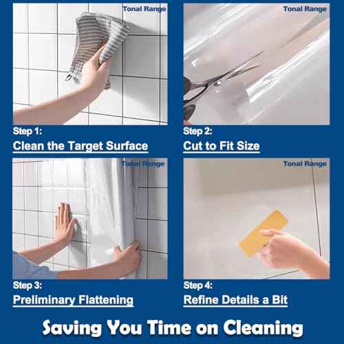 Clear Wall Protector Contact Paper, Kitchen Wall Stickers, Wall Protector Sheet for Trash Cans, Chair Bumpers, Carpet, Stove Backsplashes and Behind Stove -(5 Sheets)