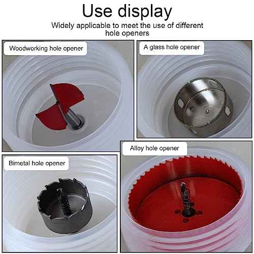 EMVANV Hole Saw Dust Bowl with Handle,Drill Dust Collector Rubber Scalable Dust Cover Collector for Ceiling Cutting Work and Other Drilling Works(Size:125mm)