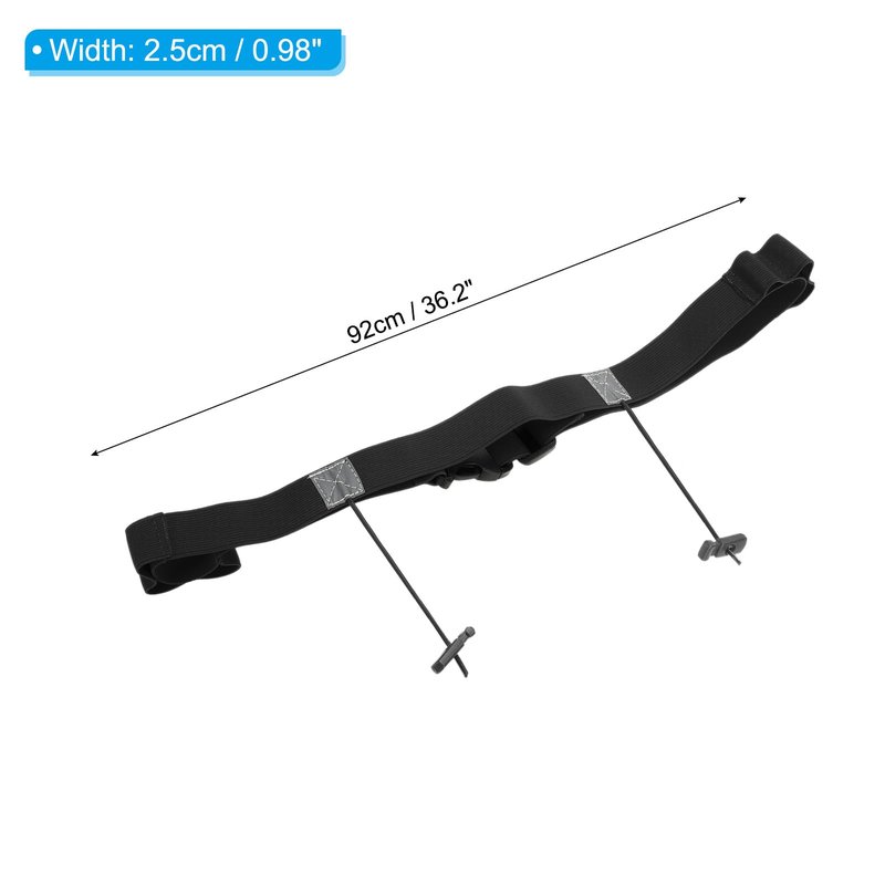 PATIKIL Triathlon Belt Bib Holder, Elastic Marathon Race Number Belt Marathon Running Race Belt with 6 Gel Loops for Marathon Racing Cycling, Black