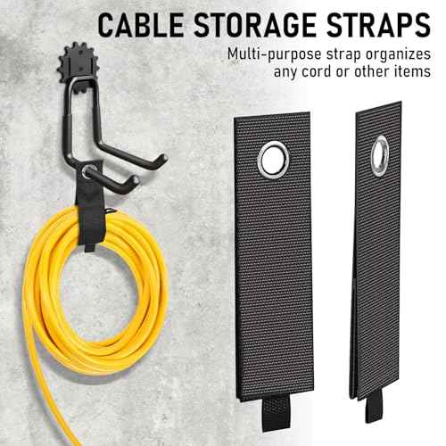 20 Pack Garage Heavy Duty Steel Hooks, Durable Storage Utility Wall Mount Holder with PVC Anti-Slip Coating for Hanging Garden Chairs, Ropes, Power Tools, Bike, Ladder and Warehouse