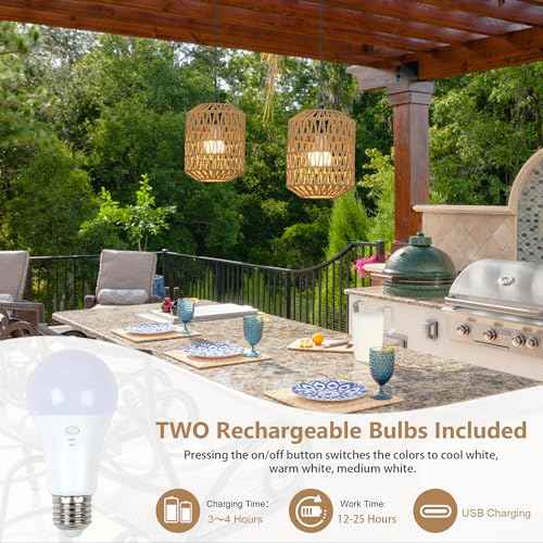 HMVPL Battery Operated Chandelier, Rattan Battery Operated Pendant Light with Remote, Boho Outdoor Chandelier for Gazebo, Wireless Gazebo Light, Outdoor Hanging Lamp for Patio Pergola Indoor(2 Pack)
