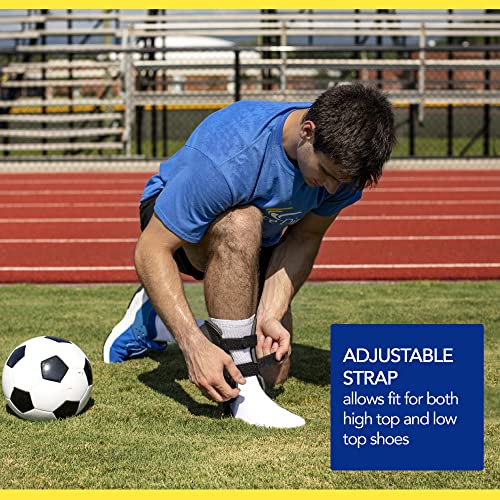 Brace Direct Semi-Rigid Active Ankle Brace for Sports - Maximum Support for Sprains & Injuries, Stabilizes & Protects Athletes Ankles Volleyball, Football (XS - Left, Men 4-6.5 / Women 5-7.5)