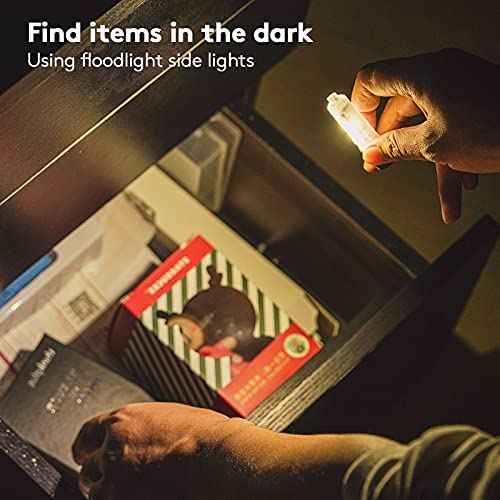 RovyVon Aurora A7 G4 7075 USB C Rechargeable Keychain Flashlights 650 High Lumens Small Bright EDC Flashlight, White/365nm Versatile Sidelights for Camping, Walking Dog, Night Running