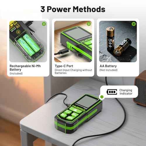200ft Laser Measuing Tool with Bluetooth APP, Huepar Rechargeable Green Beam Laser Distance Meter ¡¾1/16" High Accuracy, Multiple Measurement Modes, IP54 Durable for Home & Construction