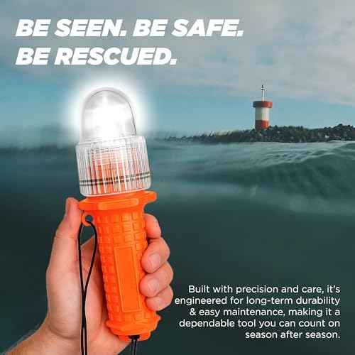TEKTITE¢ç SOSeFLARE 5 NO MORE FLARES! Electronic Boat Distress Flare w/Flag and Audible Signal Kit- USCG & SOLAS Compliant Marine Safety Signal - Waterproof LED & Audible Locator for Boats