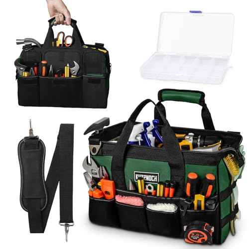Tool Bag 16Inch Heavy Duty 16-Pocket Tool Box Organizer Storage Portable Toolbox Organization with Soft Handle Carrying Garden Toolbag for Father's Day Dad Men Mechanic Small Storage Box