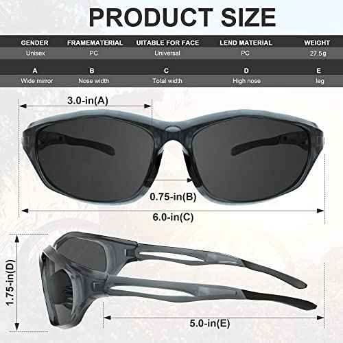 Safety Glasses Safety Goggles ANSI Z87.1, WrapAround Scratch Impact Resistant Protective Eyewear