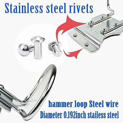 Hammer Holder for Tool Belt, Claw Hammer Holster, QULNEXA Hammer Loop, on for Occidental Leather Electrician Pouch Belt Large Hammer Clip