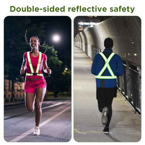 cobee 20 Pcs High Visibility Reflective Vests, Adjustable Safety Vests with Quick Release Buckle Bright Yellow Reflector for Running Cycling Construction