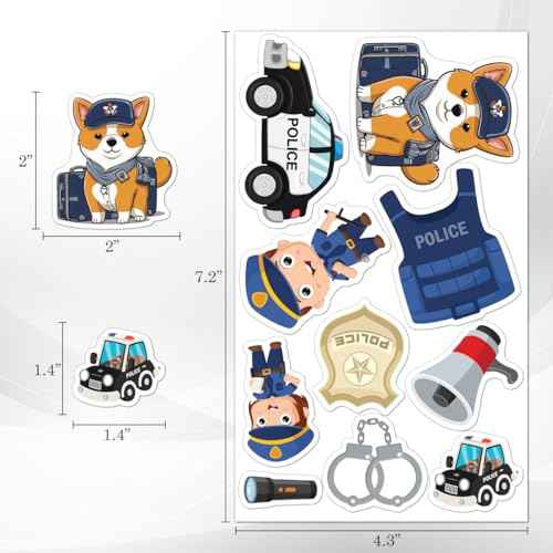 Pack 50 Pcs Police Stickers for Water Bottles Waterproof Laptop Luggage Helmet Computer Scrapbooking Teens Adults Girls Boys Cute Funny Aesthetic Sticker Packs Small Vinyl Decals