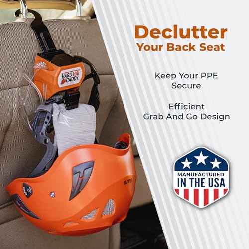 Hard Hat Caddy, All-in-One PPE Organizer with Magnetic Backing, Belt Clip, & Hook, Compatible with All Safety Gear Brands, Ideal for Construction, Utility, Line Workers & Miners