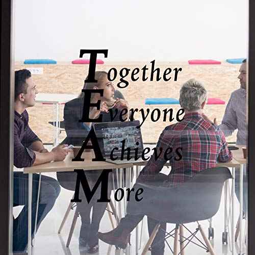 2 Sheets Motivational Wall Decals Vinyl Inspirational Quotes Stickers Together Everyone Achieves More Office Positive Sayings Wall Decals for Back to School Office Classroom Team Gym Bedroom Decor