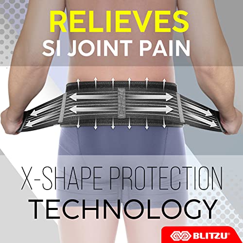 Sacroiliac Hip Belt for Women and Men, Waist Trochanter Brace that Eases Sciatic, Chronic Lower Back Pelvic, Leg and Sacral Nerve Pain Caused by Si Joint Dysfunction L-XL