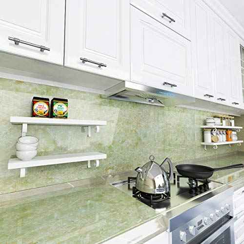 Livelynine Contact Paper for Countertops Kitchen Wallpaper for Walls Backsplash Green Marble Countertop Peel and Stick Waterproof Bathroom Counter Top Covers Desk Table Wrap£¬Emerald Marble 15.8x78.8
