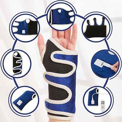 CAMECO Heating Pad for Wrist Pain Relief, Heated Wrist Wrap for Carpal Tunnel, 10-90Min Timer