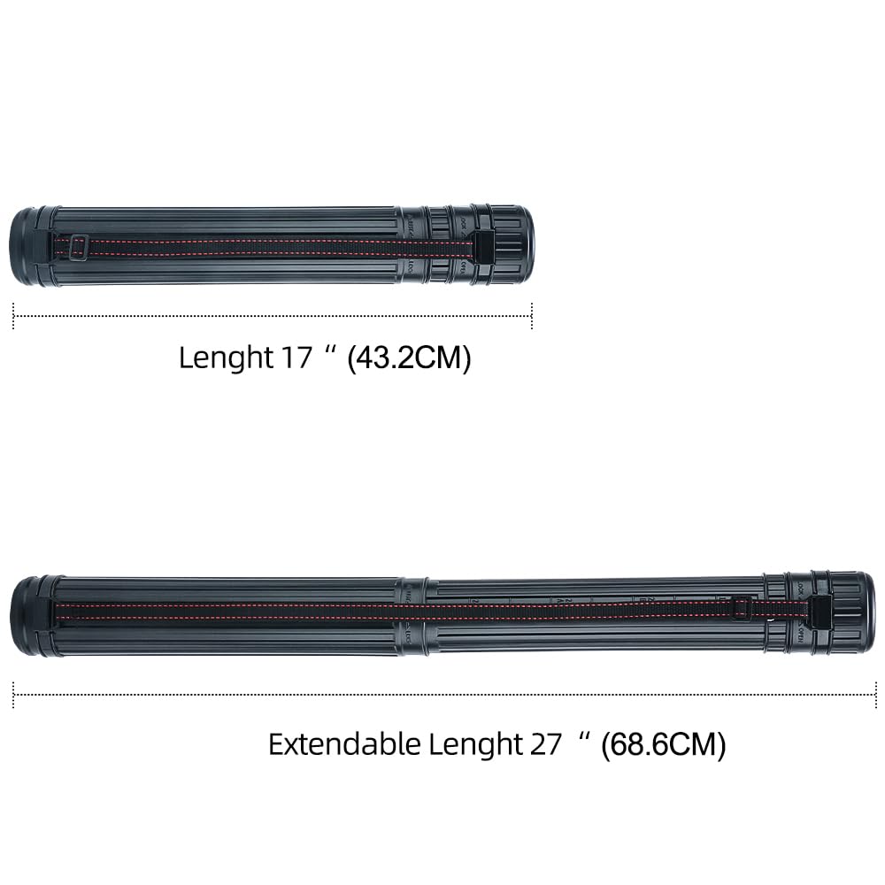 TRANSON 2-Pack Small Poster Tube Storage 17“ to 27” Extendable for Documents Blueprints Artworks Scrolls